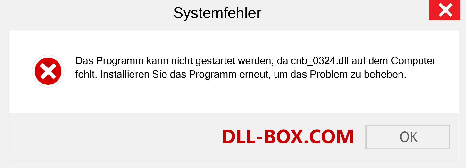 cnb_0324.dll-Datei fehlt?. Download für Windows 7, 8, 10 - Fix cnb_0324 dll Missing Error unter Windows, Fotos, Bildern